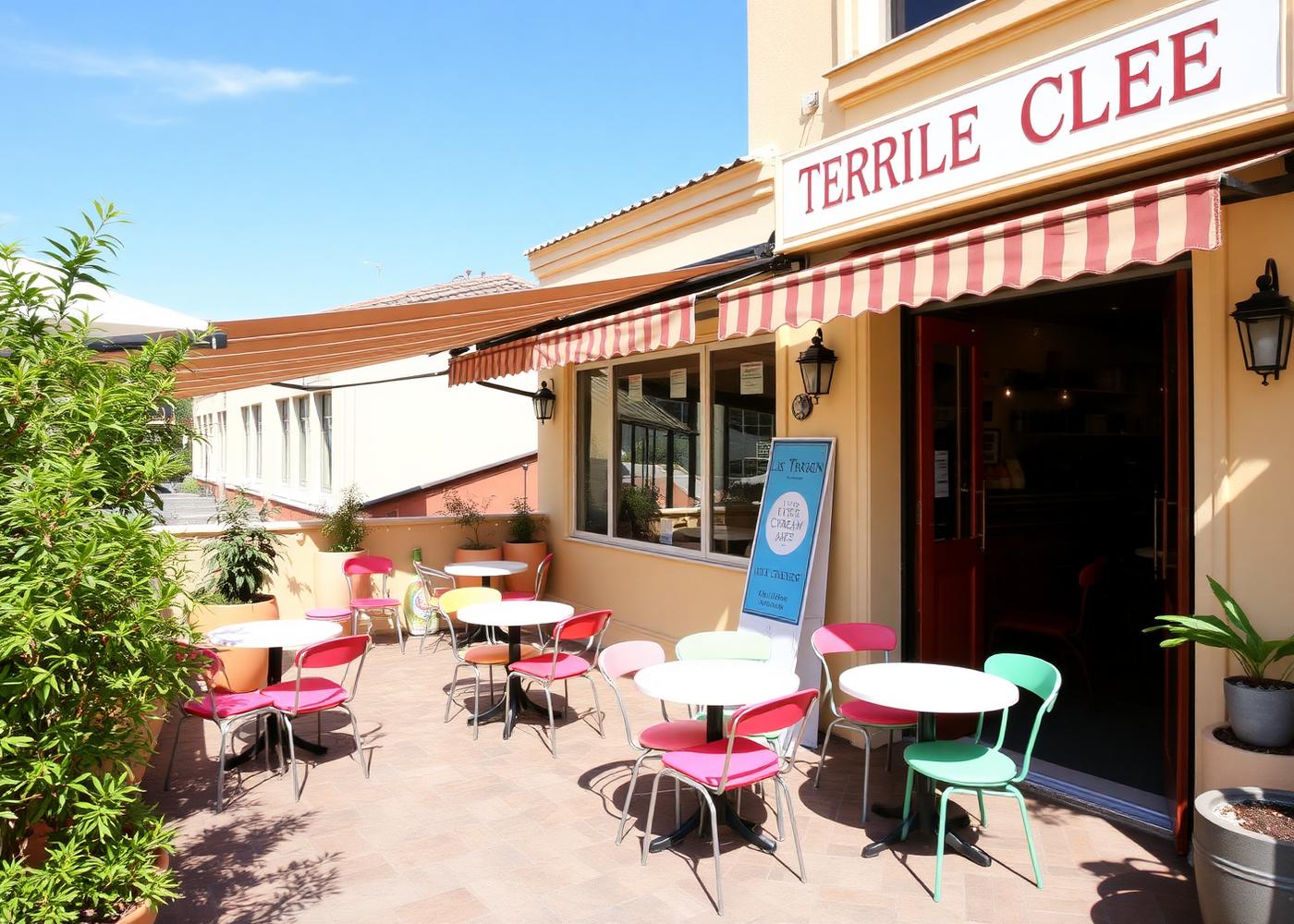 Terrasse des Eiscafé Liva